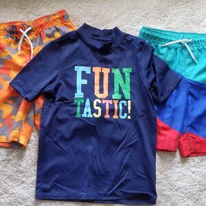 Lands' End boys swim trunks & top